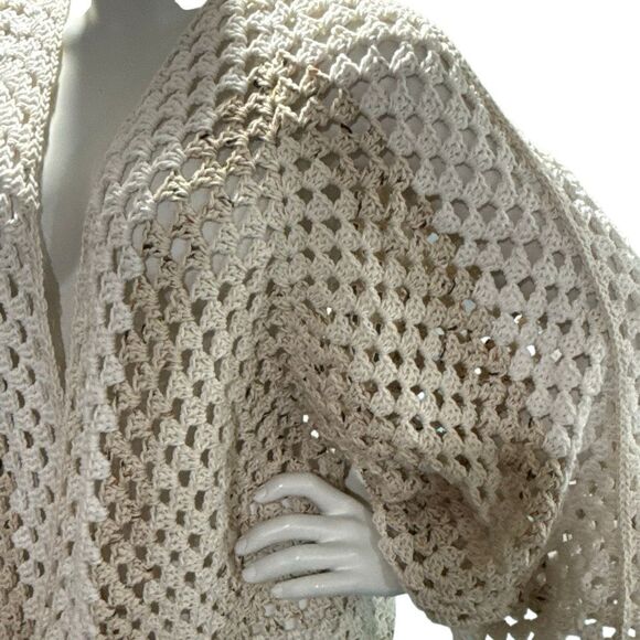 PLUS SIZE Handmade plus size hexagon long sleeve sweater - Picture 3 of 8